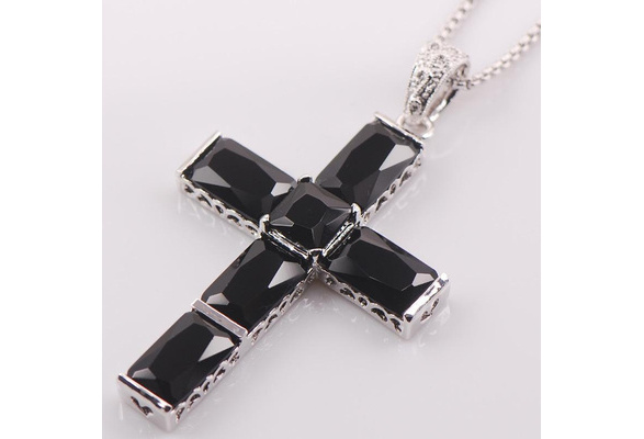 Vintage Black Onyx Cross Choker Necklace - Etsy