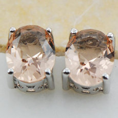 morganitestudearring, Sterling, 925 sterling silver, Jewelry