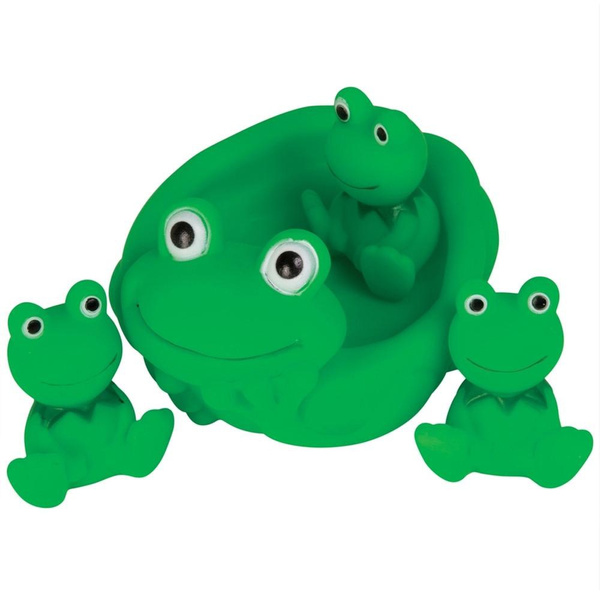 Rubber Frogs Bath Toys 4 Piece Set