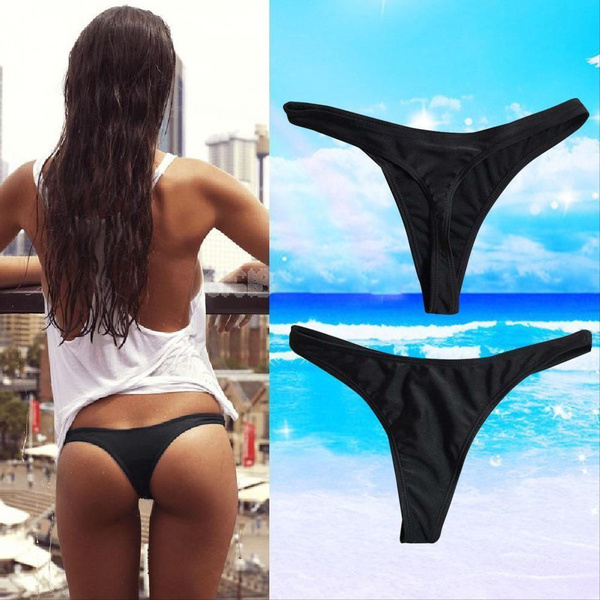 Women Sexy Brazilian Bikini Swimwear Beach Bathing T-Back Bottom Thong G- string S M L XL XXL