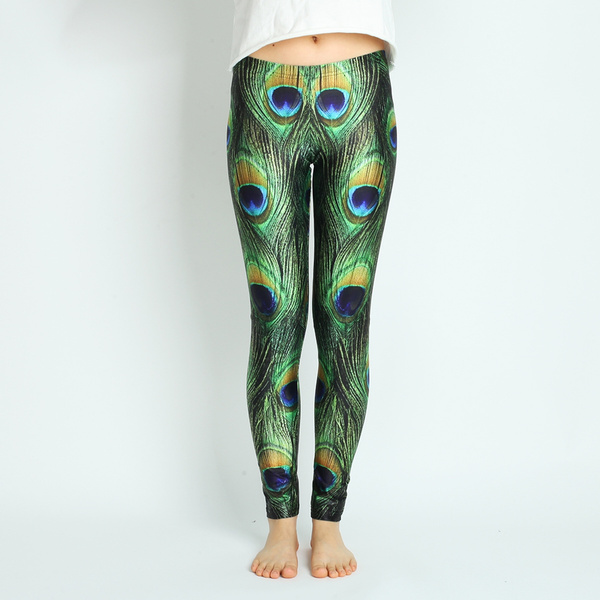 Women Solid Peacock Blue Slim Fit Ankle Length Leggings - Tall