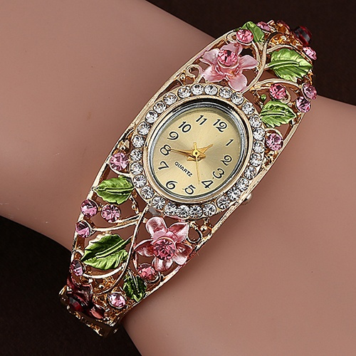 Flower discount bracelet watch