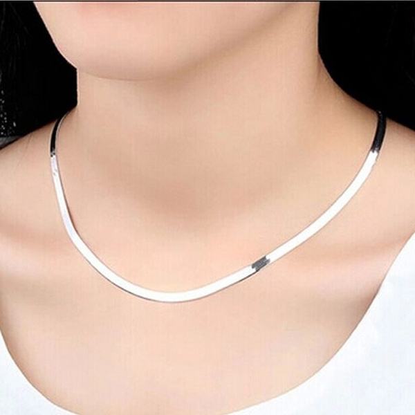 Sterling Silver Flat Snake Chain Best 