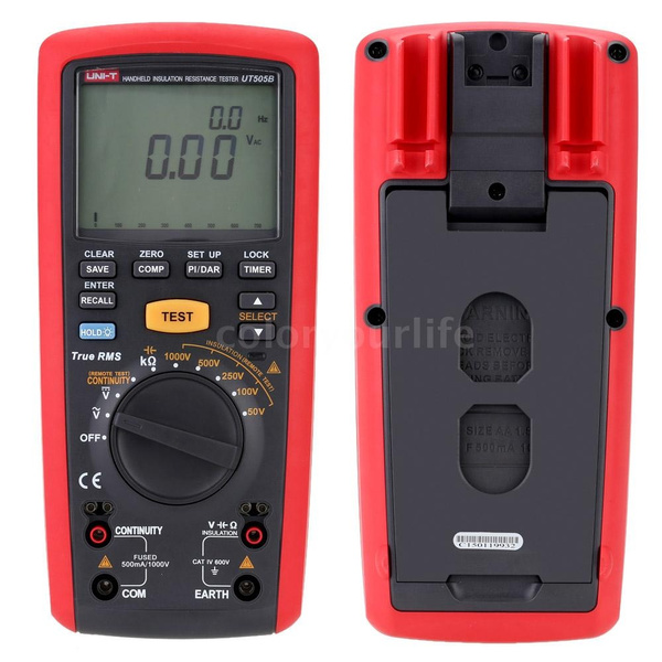 UNI-T UT505B Digital Handheld True RMS Megger Insulation Resistance ...