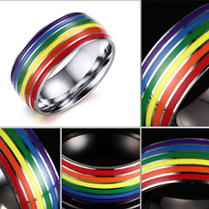 Steel, rainbow, Girlfriend Gift, gayjewelry