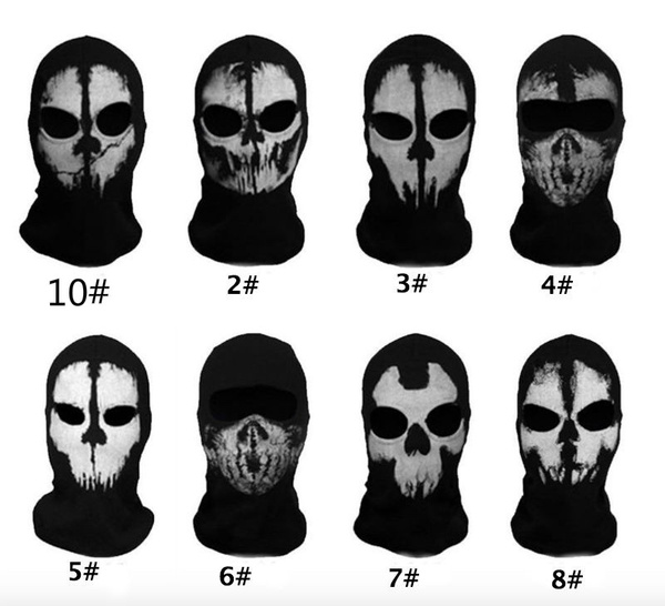 Call of Duty COD Balaclava Ghost Mask Skull Face Cosplay Sports Outdoor  Cycling