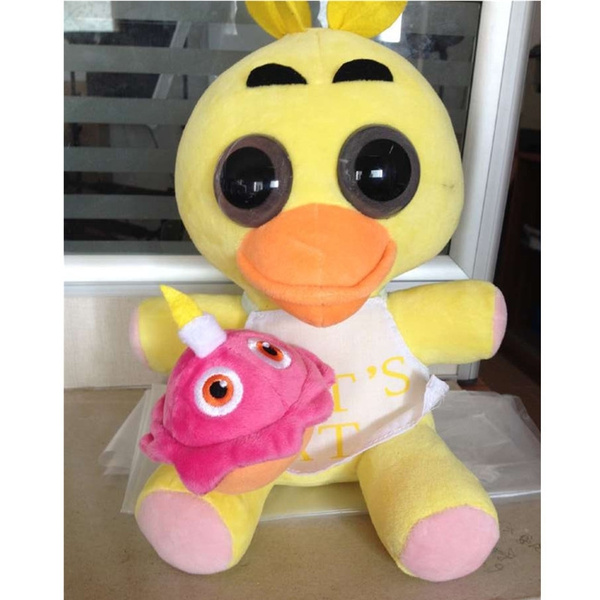 chica with cupcake plush