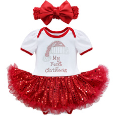 Toddler Kid Baby Infant Christmas Clothes Dress Girl Outfit Newborn Romper