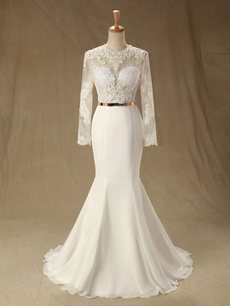 weddingdressillusionivorymermaid, Ivory, Dress, Mermaid dress