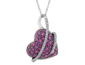 Heart, Jewelry, sapphirependant, sterling silver