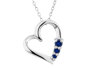 Heart, 925sterling, Jewelry, Blue Sapphire