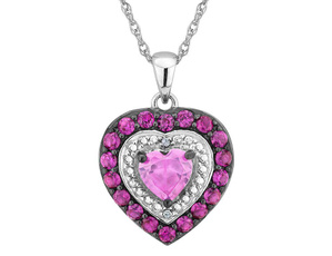 Heart, Jewelry, pink sapphire, heart pendant