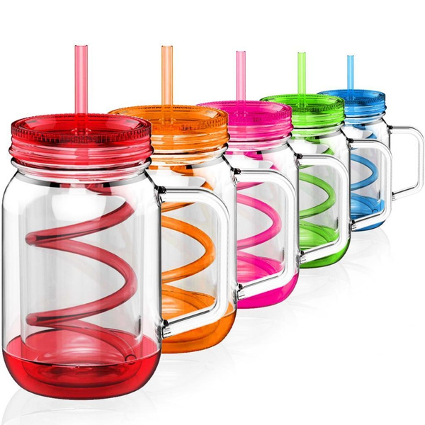 Smash Active Smoothie Cup with Straw 540ml - Assorted*