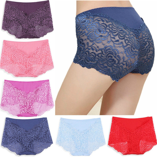 Womens Ladies Sexy Lace Briefs Panties Knickers Underwear Lingerie