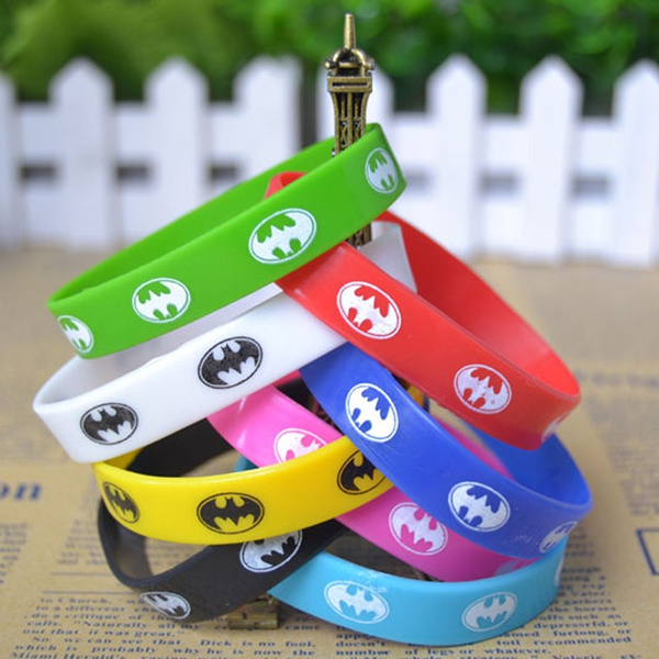 hot sell 5pcs Batman silicone Bracelet Wristband cartoon cosplay Party  Multicolor sport wrist band | Wish