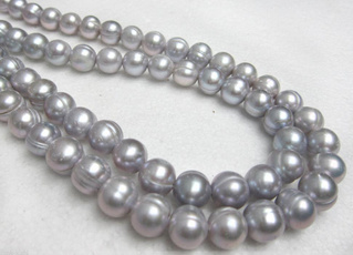 Gray, Jewelry, pearls, Necklace