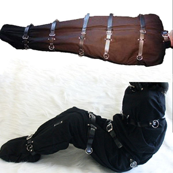 Canvas& Leather Gimp Full Body Straight Jacket Sleep Sack Wish