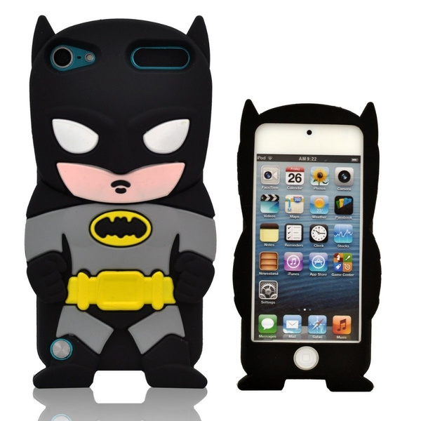 3D Black Cool Batman Hero Silicone Case Cover Design Compatible for Apple Ipod Touch 5 Touch 6 For iphone 4 4s 5 5s 6 6s 6Plus