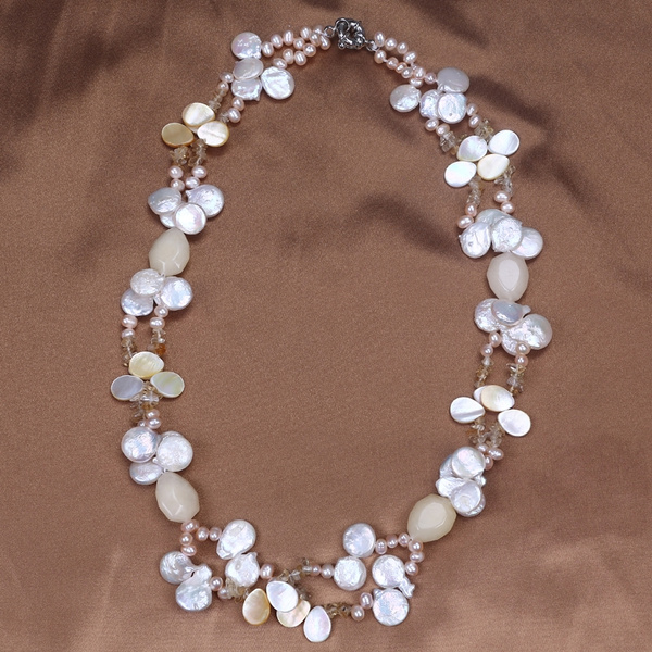 flat freshwater pearl necklace