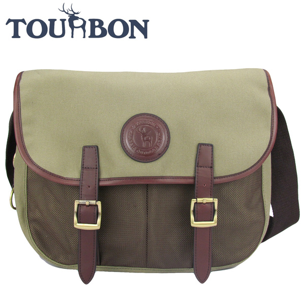 Tourbon Vintage Fly Fishing Tackle Bag Outdoor Crossbody Messenger Bag -  Canvas and Leather