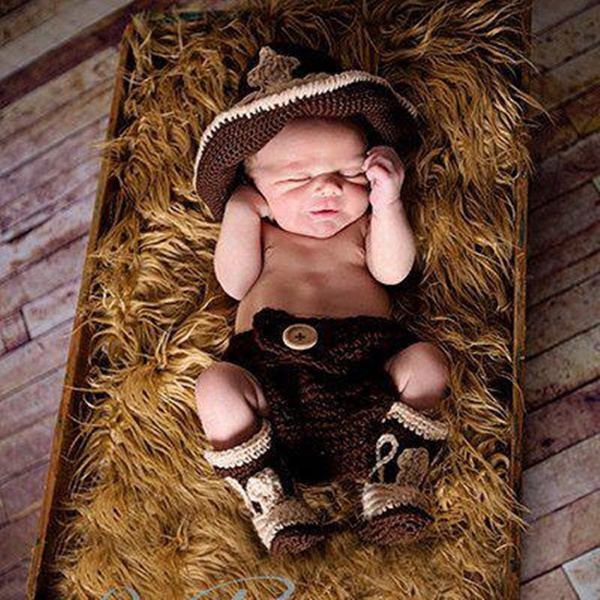 Crochet baby cowboy sales outfit