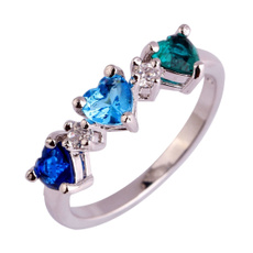Blues, Heart, bluetopazring, Jewelry