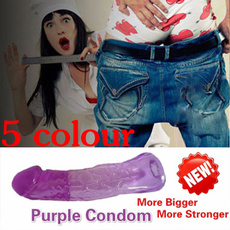 Men's Crystal Condoms Lengthen Enlargement Lasting Silicone Sleeve Sex Toy