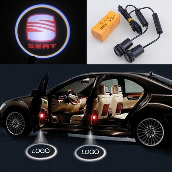 Ghost Shadow Light For Seat CREE LED Car Logo Projector Auto Decorative  Accessories Emblem Welcome Door Light 3D Laser Lamp