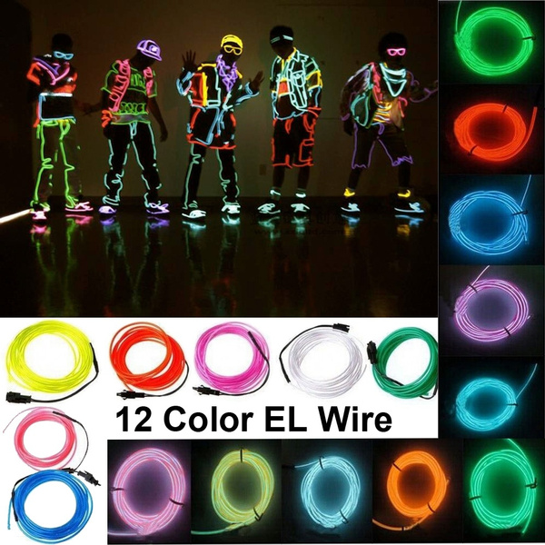 Neonedwaterproof Led Neon Strip Light 3v Aa - 1-5m Flexible Glow El Tape  For Shoes & Clothing