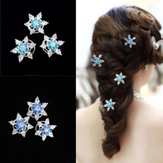 3pcs Hot Sale Girls Bride Princess Snowflake Rhinestone Spiral Hair Clips Accessories Girl Kids Hair Accessories