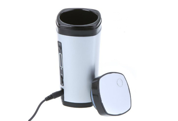 Portable USB Heater Self Stirring Tea Milk Cup Coffee Mug portable coffee  thermos Mug Warmer, Travel Tumbler 130ML
