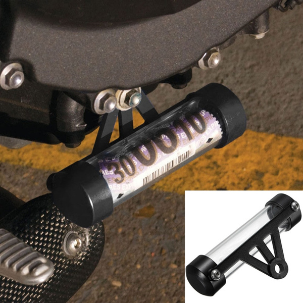 Motorcycle Motorbike Secure Tube Tax Disc Cylindrical Holder Waterproof Black UK