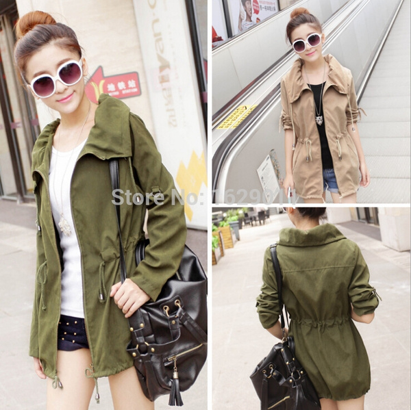 Women's green military hot sale style jacket