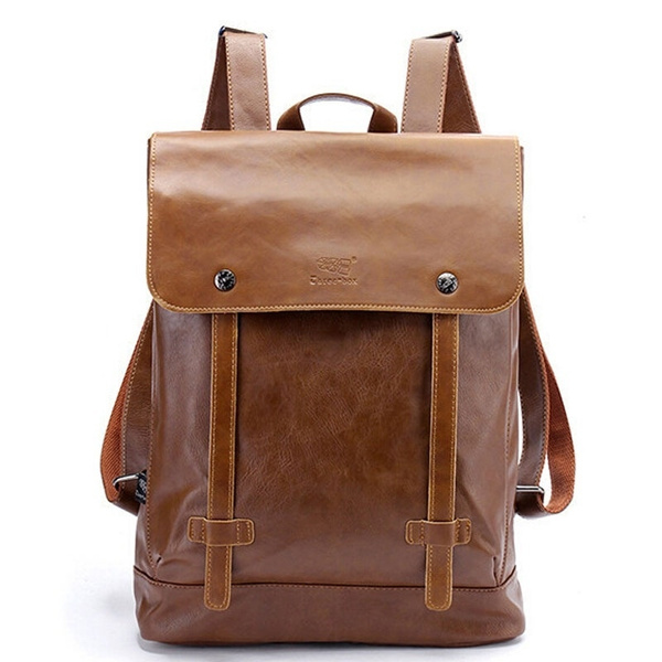 Leather backpack cheap for boys