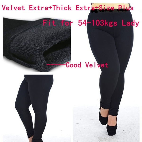 Plus Size Velvet Leggings