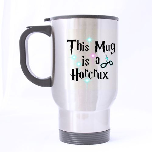 Desin -this mug is a horcrux - Funny Travel Mug 14oz Coffee Mugs