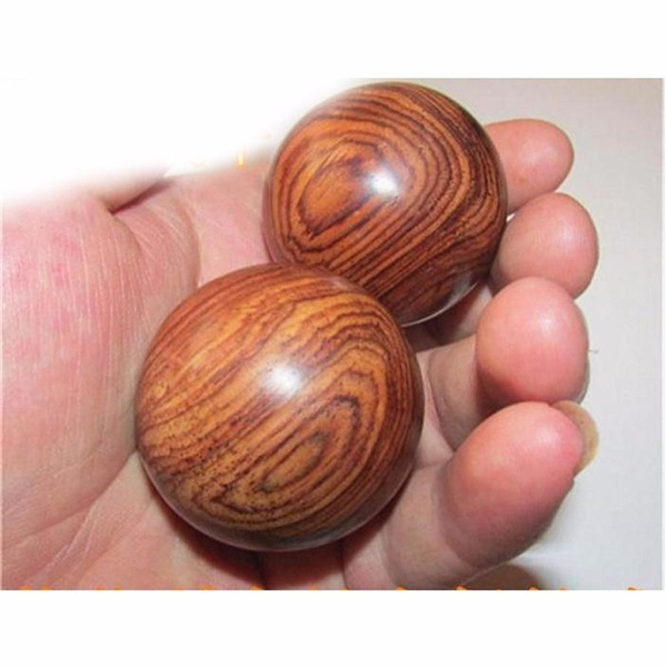 Natural Texture Rosewood Chinese Healthy Exercise Massage Baoding Balls 