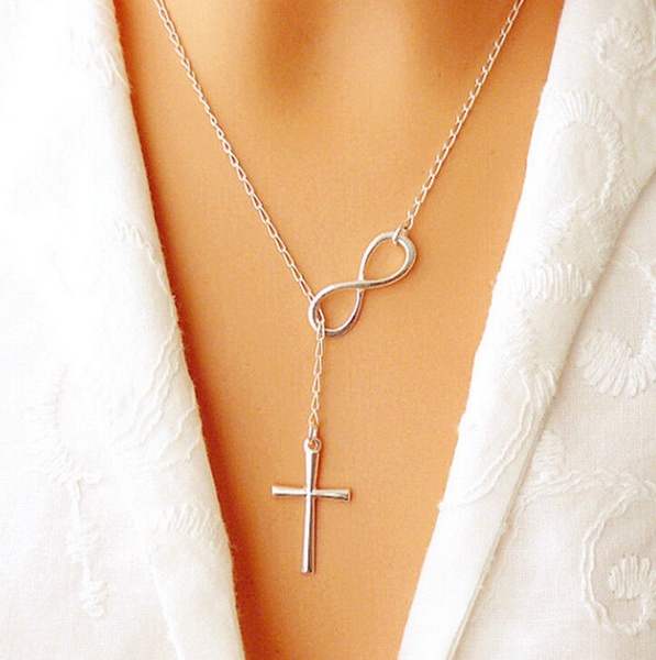 Rhodium-plated 925 Silver Vine Cross Pendant with 16 Necklace Jewels Obsession Cross Necklace 