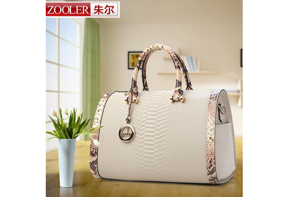 ZOOLER bags handbags women famous brands shoulder messenger bags genuine leather handbags Boston pillow Serpentine grain bag Wish