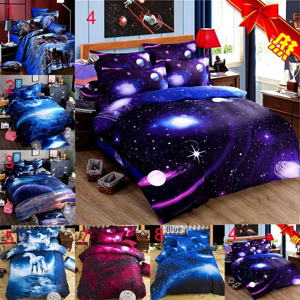 2 3pcs Star Bedding Sets 3d Bedclothes, Star Duvet Cover Twin