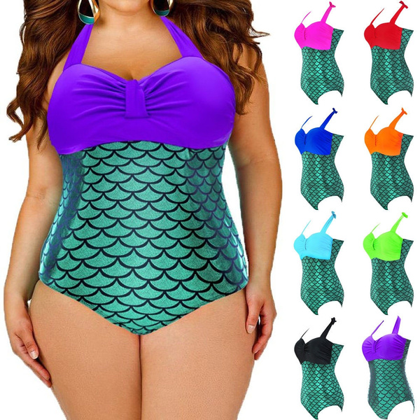 Women's plus size store mermaid swimsuit