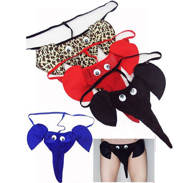 Sexy Mens Lingerie G-string Male T-back Thongs 3D Elephant Underwear Pants  Gift
