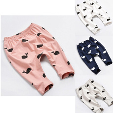 Lovely Baby Kids Girls Boys Clothing Whale Printing 100% Cotton Pants Trousers Leggings Newborn-3Y