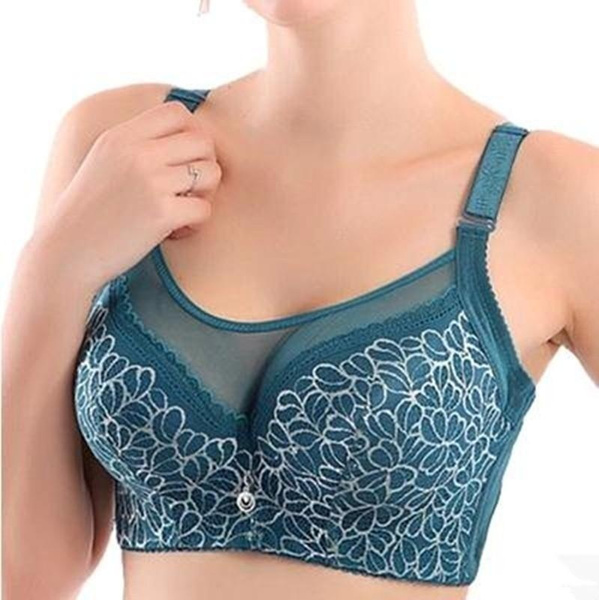 Plus Size 8 Color Sexy Women's Underwire Lace Bra Push Up Brassiere 36 38  40 42 44 Cup