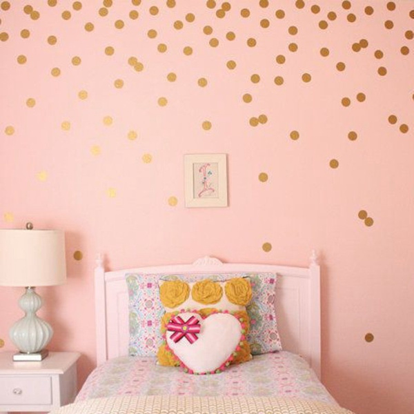 Decalcomanie da muro fai-da-te Wall Sticker Gold Polka Dots Spot Kids Nursery Room Wallpaper Home Art Decor Murale | Wish Decalcomanie da muro fai-da-te Wall Sticker Gold Polka Dots Spot Kids Nursery Room Wallpaper Home Art Decor Murale | Wish