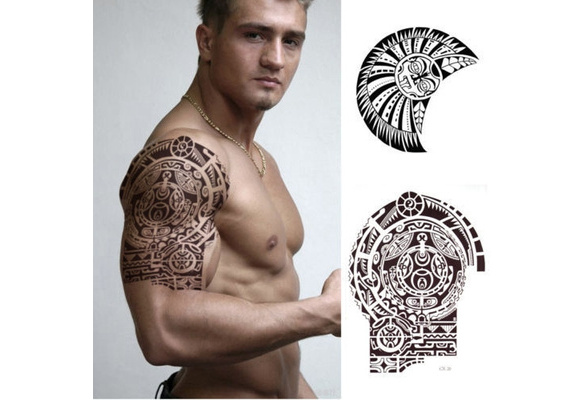 2 Sheets Mix Big Dwayne Johnson Tattoo Stickers Prothorax Arm Body Art 3d Temporary Tattoo Waterproof Wish