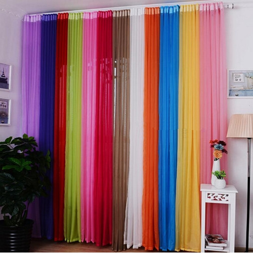 New Valances Colors Floral Tulle Voile Door Window Curtain Drape Panel ...