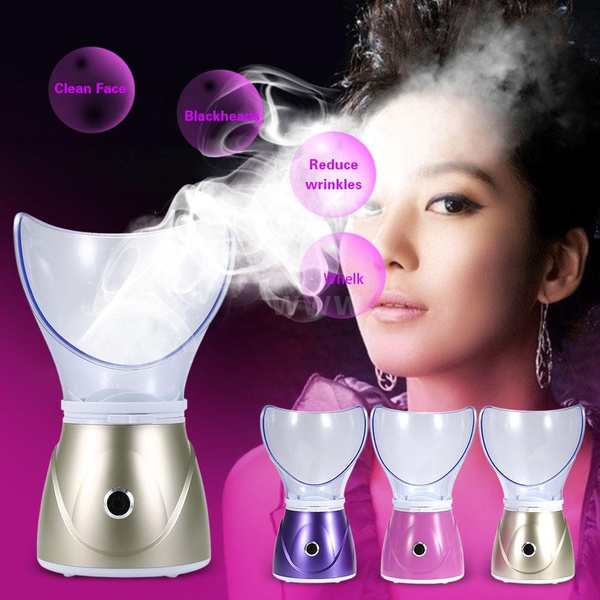 150W 110V220V Purple EU Plug Facial Steamer Fog Nasal Mist Ion Spray