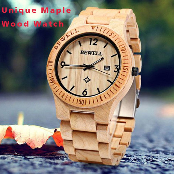 Maple discount wood watch