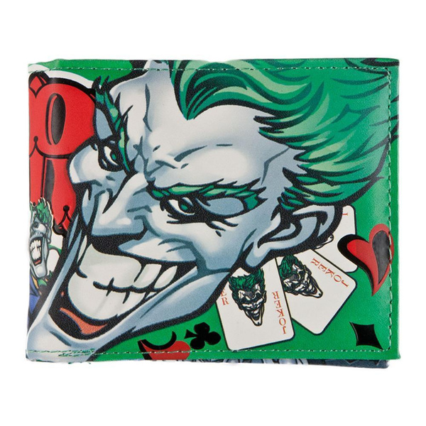 Batman Joker Card Collage Bi Fold Wallet Wish